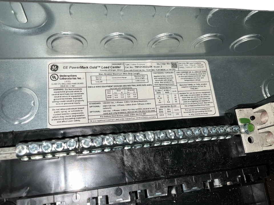 GE TM1212CCU2K 125 Amp 12-Space 22-Circuit Indoor Main Breaker - Image 4 of 4