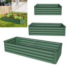 Galvanized Metal Raised Bed Garden Outdoor Vegetable Grow Planter Grow Bed Box