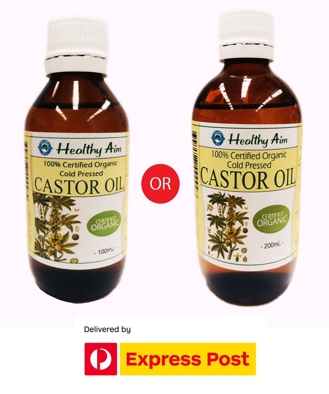 Certified Organic CASTOR OIL - 100% Pure Cold Pressed - Unrefined Premium Grade