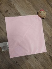 Carters Just One You PINK Polka Dot RATTLE Lovey Security Blanket MONKEY Girl