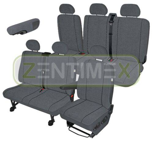 Sitzbezüge Schonbezüge SET ENN für Nissan Cabstar Stoff dunkel grau - Bild 1 von 3