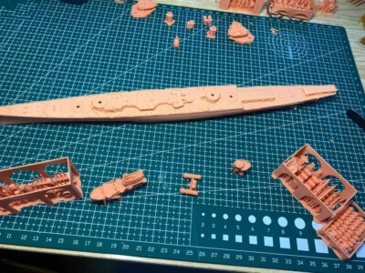 3D Printed 1/700 Soviet Navy Cruiser Komisar Unpainted Model Kit NEW！
