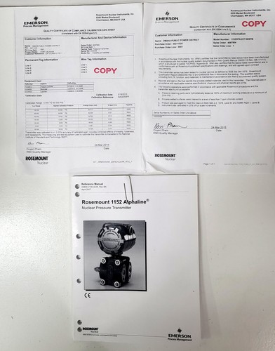 Rosemount Nuclear 1152DP Pressure Transmitter 1152DP6L22T1805PM ~ NEW - Picture 7 of 7