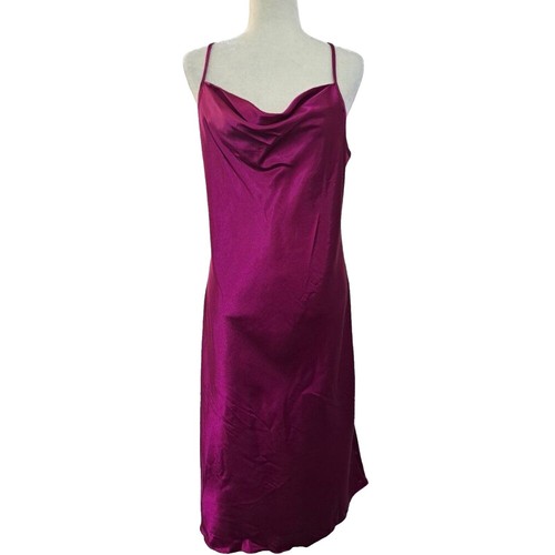 Bebe Homecoming Red Satin Dress Size Large | eBay