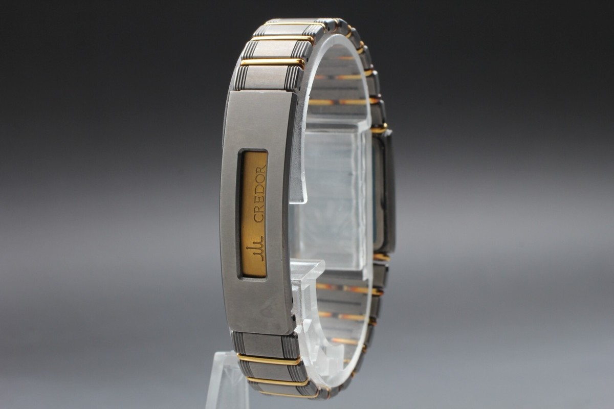 セイコー　クレドール　2F70-5140　レディース　18K/チタン N MINT】 Vintage SEIKO CREDOR 2F70-5140 Titanium x 18KT