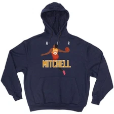 NAVY Utah Jazz Donovan Mitchell "AIR PIC NEW" HOODIE HOODED SWEATSHIRT