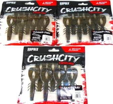 Rapala "Crush City" Cleanup Craws (Lot of 3-Packs-7 Per Pack-CC-3-04)