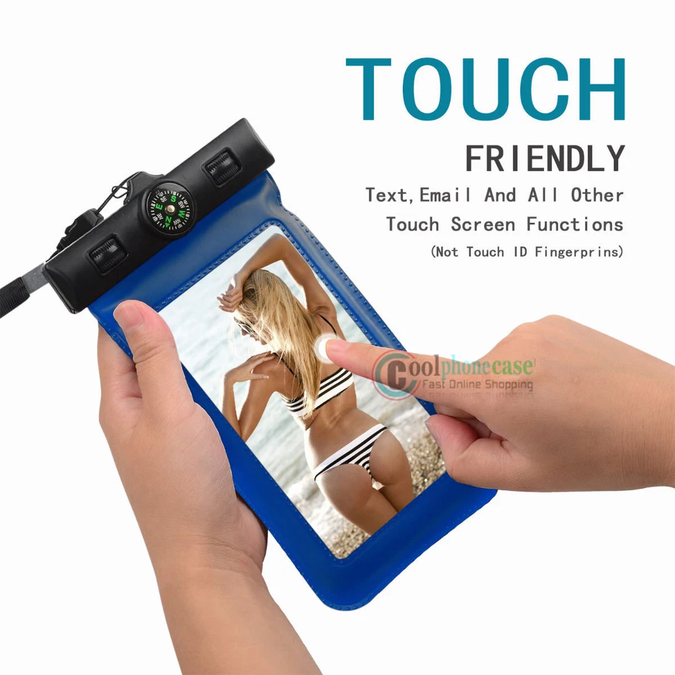 Waterproof Underwater Swimming Pouch Bag Dry Case Cover + Compass For Cell Phone - Image 4 of 4