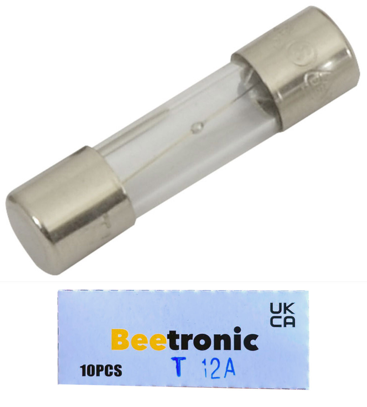 Beetronic 10 x T12A 12A 12 Amp Anti-Surge Time Delay Glass Fuse 20x5mm 250v
