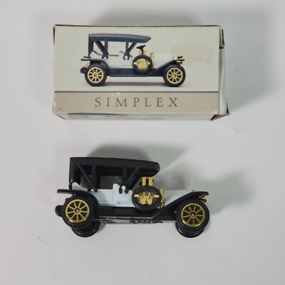 Vtg Reader's Digest Simplex Die-Cast Miniature Antique Car #305 with Box 1:64