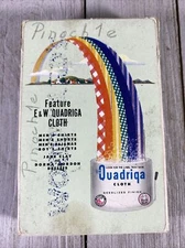 Vintage 1940s Redi Slip Finish Playing Cards Advertisement Quadriga Cloth