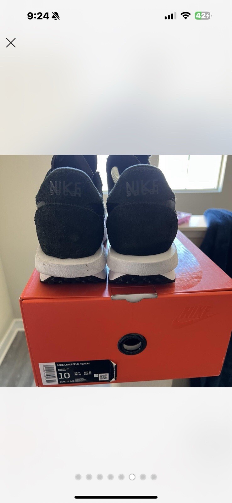 SACAI X NIKE Taglia 10 Nike sacai x LDWaffle nylon nero