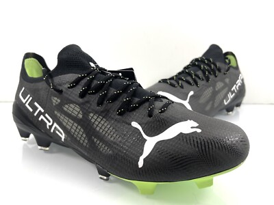 PUMA ULTRA 1.4 FG AG SOCCER FOOTBALL CLEATS BLACK LIME 106694-04