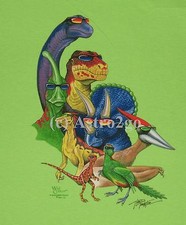 COOL DINOS--T Rex Tricerotops Apatosaurus Dinosaurs Jurassic Kids T shirts XS, M