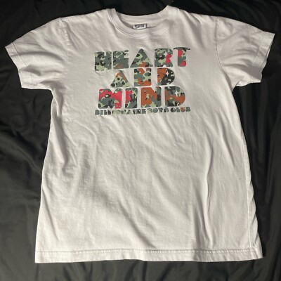 Billionaire Boys Club Heart And Mind T-Shirt White Sz S Graphic Tee RARE