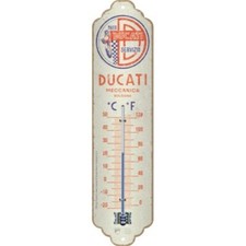 Ducati Retro Thermometer Metall Vintage Design 28cm Motorrad Italien