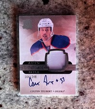 2011-12 UPPER DECK THE CUP COLTEN TEUBERT ROOKIE AUTO PATCH /249 RC OILERS #117