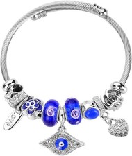 Silver Plated Charm friendship Bracelets for girls, Stainless Steel Bracelets..