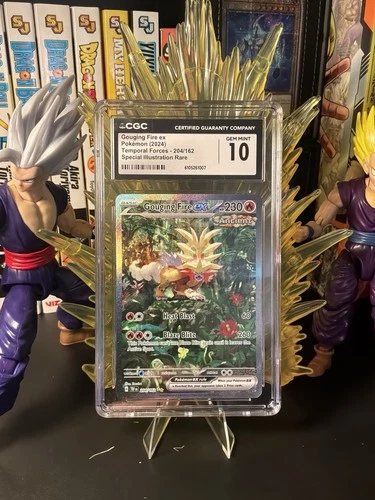 Pokémon Gouging Fire ex 204/162 SV05: Temporal Forces SIR CGC 10 English