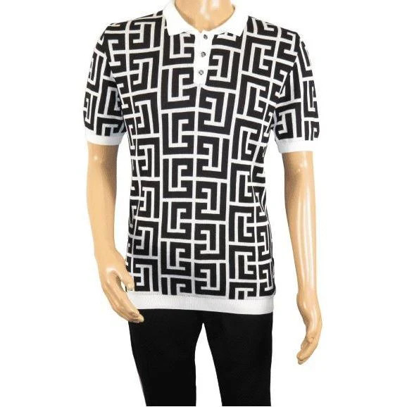 Мужская спортивная рубашка LCR MIZUMI из мягкой хлопчатобумажной смеси Fashion Polo Style 11170-A черного цвета