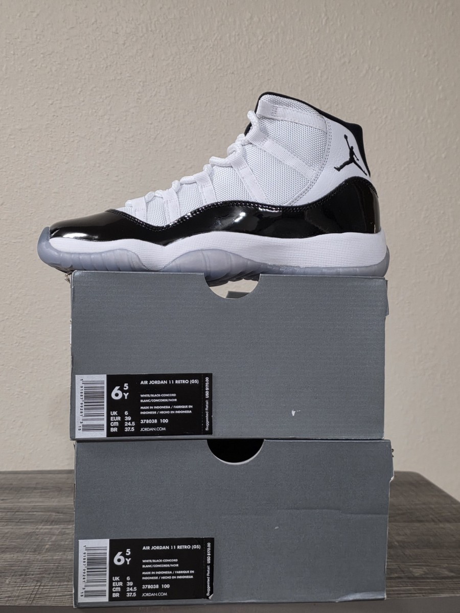 Size 6.5 Air Jordan 11 Retro Concord 378038-100 HALF box and  display picture 1