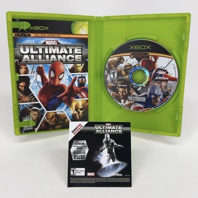 Marvel Ultimate Alliance w/ RARE Silver Surfer Insert Card OG Xbox CIB Complete