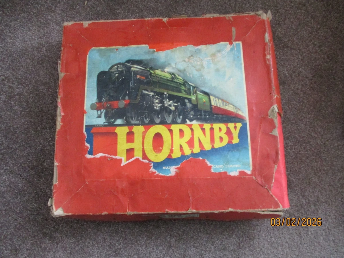 HORNBY ÉCHELLE O COFFRET GOODS SET N°20 TÔLE BON ÉTAT FONCTIONNE ANNÉES 50
