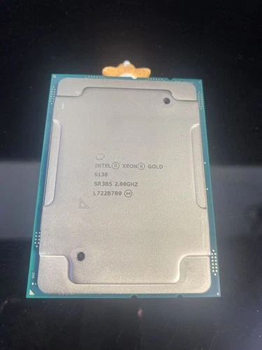 SR3B5 INTEL XEON GOLD 6138 20 CORE 2.0GHz 27.5MB 10.4GT/s 125W PROCESSOR