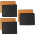 6 Stück Leder Matte Wasserdichte doppelseitige Mauspadsätze für Computer