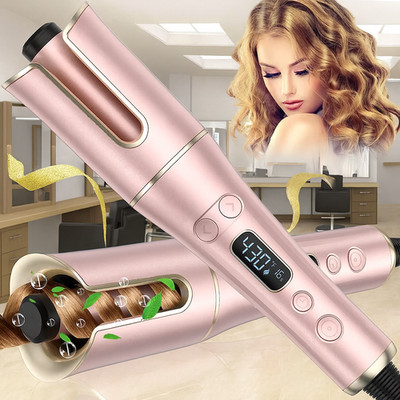 ''Automatic Hair Curler LCD 1  Rotating Barrel   Perfect Curls Fast & Effortless!