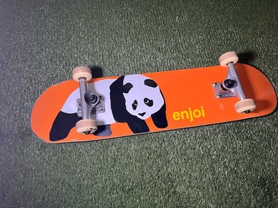 Enjoi Whitey Panda Complete Skateboard Graphic Deck Orange Black