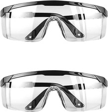 2-Pack Safety Goggles Anti-Fog Anti-Scratch Protective Eyewear Work Glasses