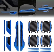 12Pcs Blue Reflective Car Sticker Set Rearview Mirror Reflective Stickers blue