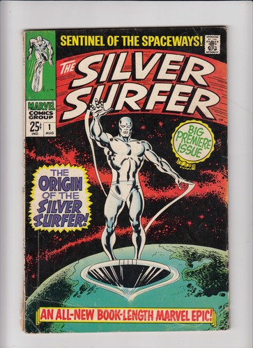 Vintage Marvel SA Key Comic Silver Surfer #1 1968 Big Premiere Issue FA - G