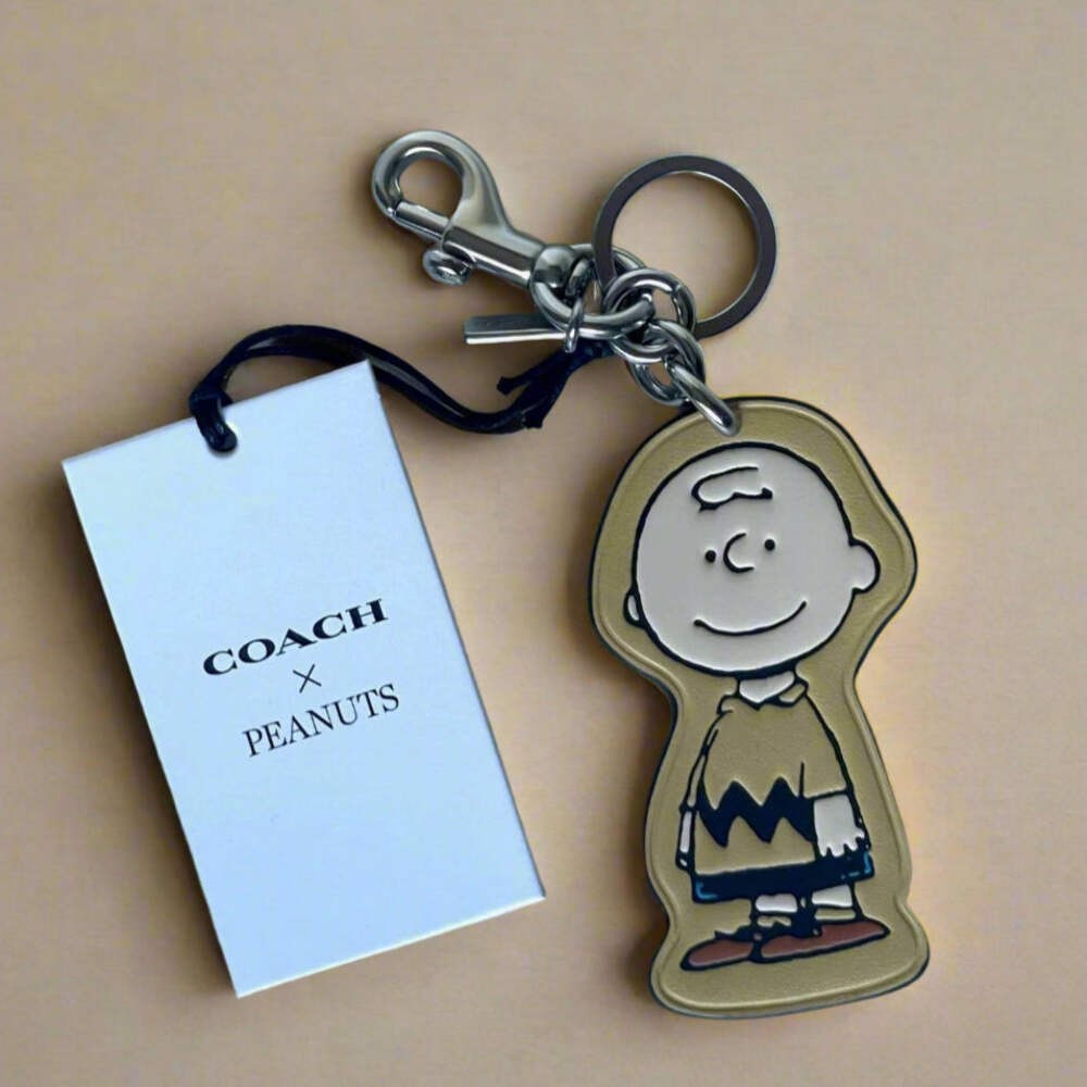 Coach x Peanuts 2025 Charlie Brown Leather Bag Charm