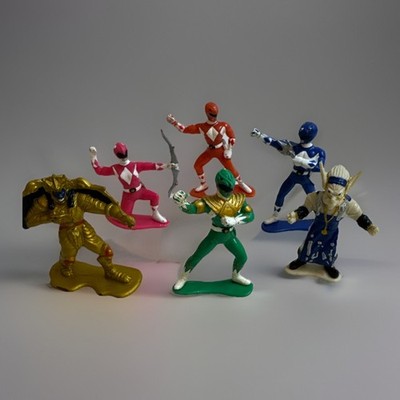 Vintage 1993 Bandai Mighty Morphin Power Rangers PVC 3'' Mini Figures Lot Of 6