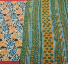 Sushila Vintage Cream Saree 100 Pure Georgette Silk Printed Floral Craft Fabric