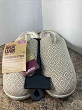 The Original MUK LUKS Contour Slippers. Color:Wheat Size XL 11-12