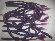 Manns Jelly Worm 7" Grape Worms 10 Pk Worms Manns Fishing Worm Discontinued