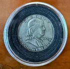 1953 Franklin Half Dollar 90% Silver Coin – Circulated – In Protective Capsule