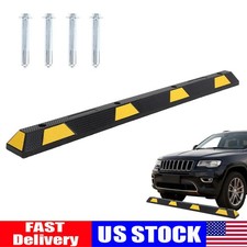 72" Rubber Parking Curb ,Floor Stopper Wheel Driveway Parking Lot Stopper Safety