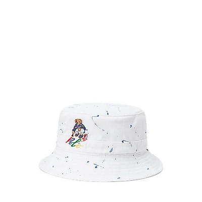 S/M L/XL Polo Ralph Lauren Men POLO BEAR PAINTER Paint Splatter Bucket Hat