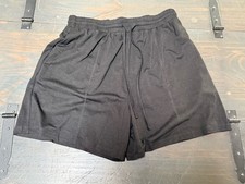 Unbranded Women s Knit Shorts Size Large Black Elastic Waist Band Athletic