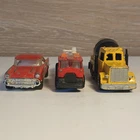Lot of 3 Vintage Diecast Vehicles Matchbox '57 Chevy, Fire Truck, & Cement Mixer