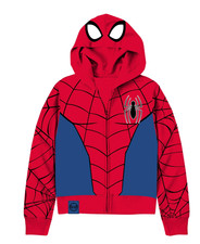 SpiderMan Licensed Boy Long Sleeve Full Zip Cosplay Hoodie Size L 10/12 , 2XL 18