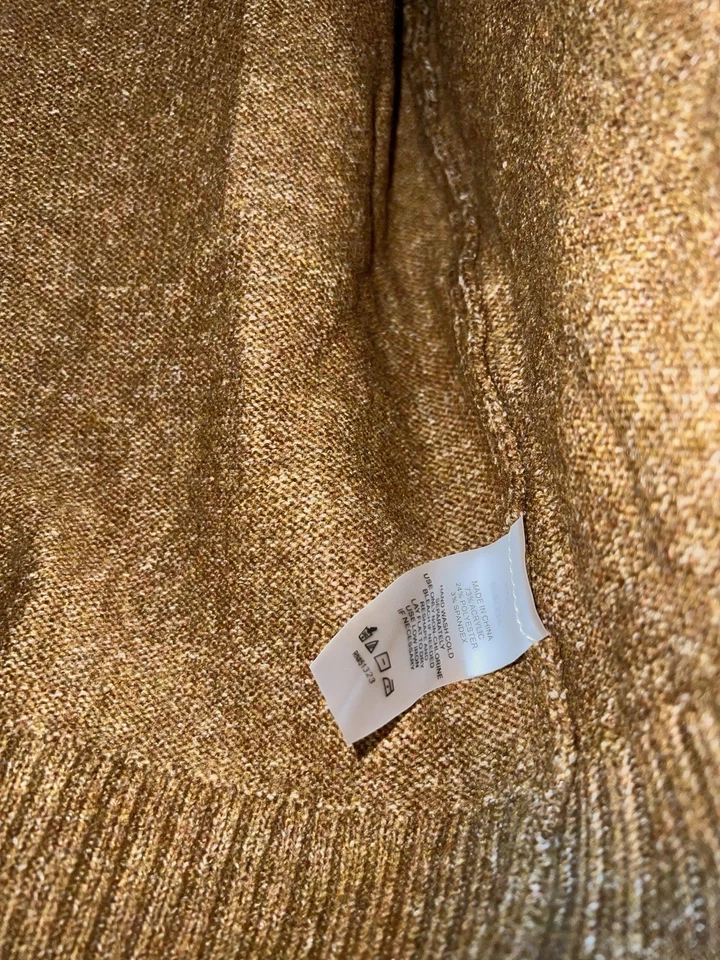 ¡NUEVO CON ETIQUETAS! Acogedor Suéter Vince Camuto Costura Frontal Central - Marrón Talla PEQUEÑA Foto 3 de 4