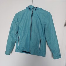 CRIVIT Kinder Mädchen Regenjacke Gr 152 Winddicht Wasserdicht Jacke Türkis