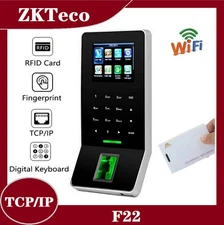 ZKTeco F22 TCP/IP WiFi 2.4'' Biometric Fingerprint Door Access Time Attendance