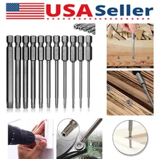 11 Pcs Torx Security Screwdriver Bit Set S2 Steel Magnetic Tamper Proof T6 - T40