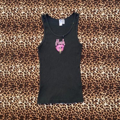 2000s  hush  rib-knit tank top